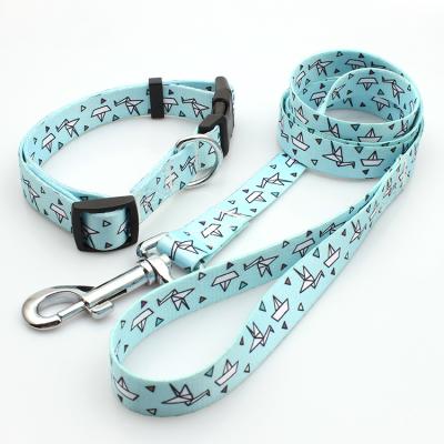 China Custom Detachable Pet Large Body Breed Dog Collars and Leashes Set Canine Set for sale