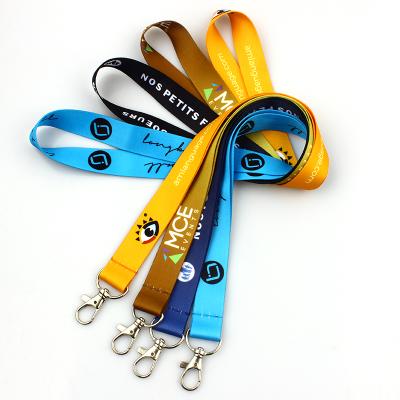 China Fashion Cheap Customized Lanyards Polyester Silk Screen Heat Transfer Customized With Logo Lanyard for sale