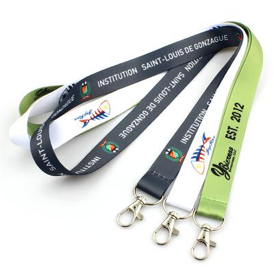 China Custom Fashion Mobile Phone Badge Printing Logo Lanyards Sublimation Nylon Woven Lanyard for sale