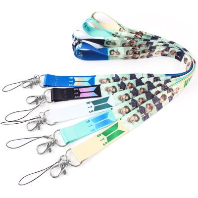 China Fashion Wholesale High Quality Polyester Pop Love Neck BTS Printing Lanyard for sale