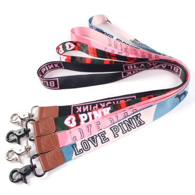 China Wholesale New Style Fashion Beautiful High Quality Logo Women Leather Key Chain Lanyard for sale