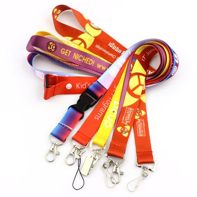 China Fashion Wholesale Custom Sublimation Rainbow Phone Lanyard Accessories ID Badge Holder for sale