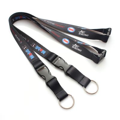 China Beautiful Fashion Heat Transfer Buckle High Quality Detached Webbing Polyester Lanyard for sale