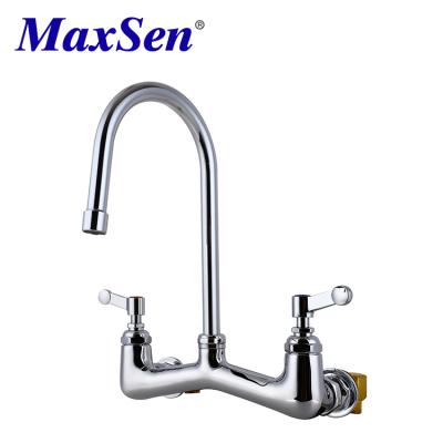 China Modern High Quality Durable Kitchen Faucet High Quality Durable Wall Mount Double Handles Food Class Home Use for sale