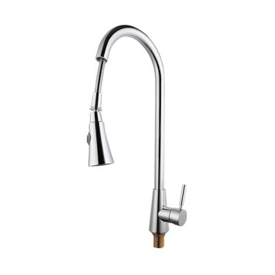 China Modern Restaurant Faucet Maker Kaiping Deck Mounted Brass Stainless Steel Pull Out Sprayer Kitchen Mixer Tap for sale