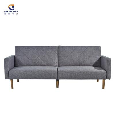 China 100% Foldable Solid Wood Sofa Bed Set Fabric Cloth I Shaped Sofa For Living Room Furniture for sale