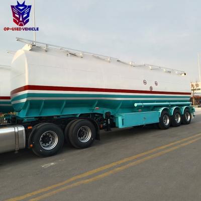 China Truck trailer new 3 axle 40000 or used 45000 50000 liters fuel oil tanker semi fuel tank trailer with low price for sale