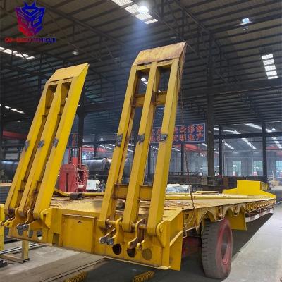 China Factory Trailer Truck Low Bed Trailers 3 Axles Direct Lowbed Truck Semi Trailer for sale