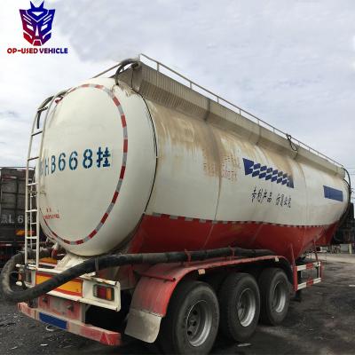 China Cheap truck trailer used 3 axle bulk cement tanker carrier powder silo trailer for sale for sale