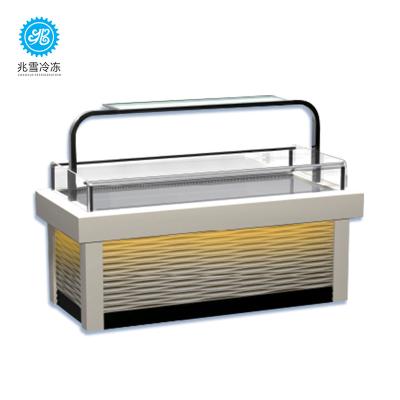 China New Eco-friendly Hot Selling Ice Cream Gelato Freezer Cake Showcase Commercial Glass Dipping Freezer for sale