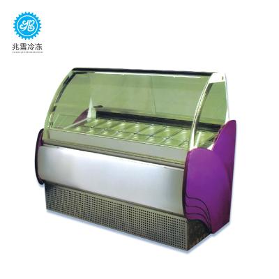 China Eco-Friendly Luxury Commercial Freezer Refrigerator Soft Ice Cream Popsicle Air Cooled Antifreeze Display Beverage Ice Cream Rolls for sale