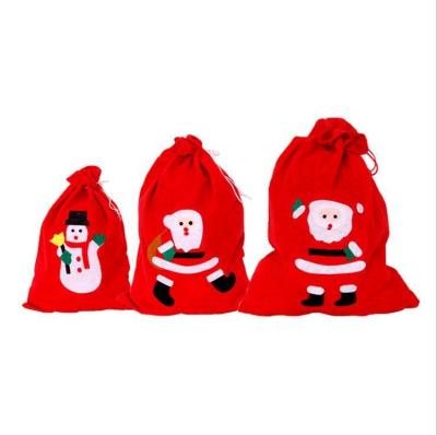 China Party Supplier Eco - Friendly Christmas Decoration Felt Drawstring Christmas Gift Bags for sale