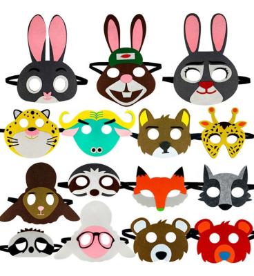 China 2021 China Supplier New Design Cheap Lovely Lovely Kids Party Popular Eco Friendly Felt Mask for sale