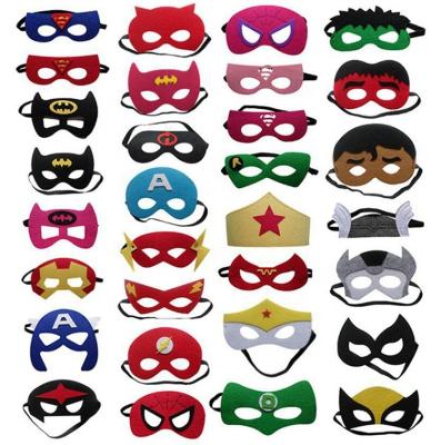 China Cheap Custom Made Christmas Party Mask Eco - Friendly , Good Quality Handmade Felt Mask Superhero for sale