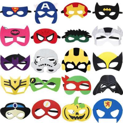 China Top Selling Eco - Friendly Superhero Spiderman Handmade Mask Halloween Felt Mask for sale