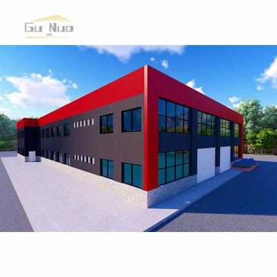 China Mediterranean Steel Structure Warehouse Prefabricated building steel structure CLASSIC Channel Hot PVC Wall Window Frame Surface ISO for sale