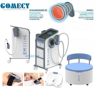 China RF EMS sculpting machine / ems body slimming machine met bekkenvloer kussens stoel optie Te koop