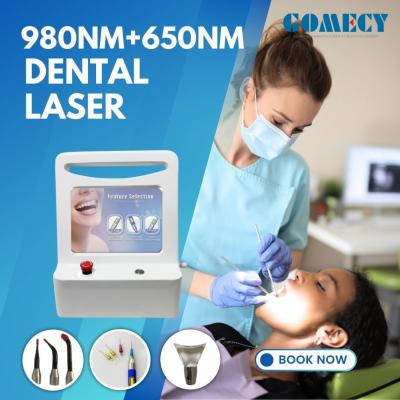 China Desktop Version Professional Dental Laser Machine 650nm 980nm ENT Tooth Treatment Surgery Machine for sale