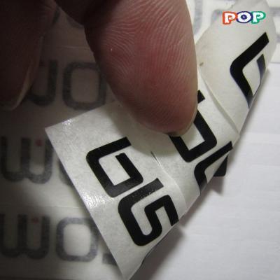 China Waterproof Black Letters Sticker Logo for sale