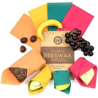 China Factory Reusable Washable Eco Friendly Sustainable Sales Greaseproof Beeswax Organic Food Wraps for sale