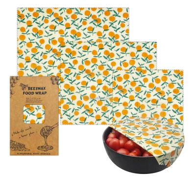 China Green Life/Sustainable/Waterproof Custom Reusable Beeswax Food Wrap Roll Organic Cotton Food Wraps Beeswax Food Chain for sale