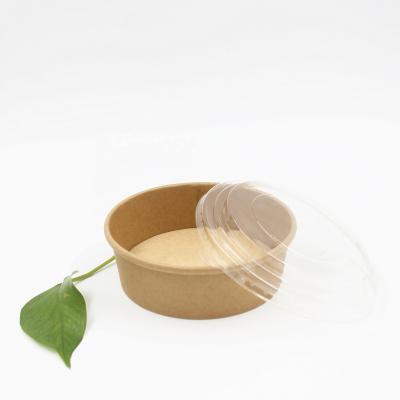 China 750ml Disposable Kraft Paper Salad Bowl for sale