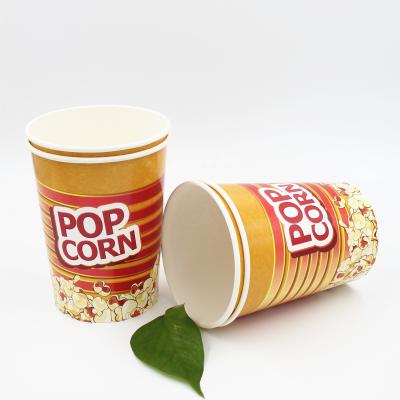 China Custom Printed Disposable Popcorn Box 32 Ounce Popcorn Bucket Disposable Popcorn Box for sale