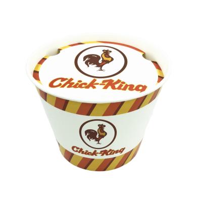 China Disposable 85oz Paper Fried Chicken Buckets With Lid for sale