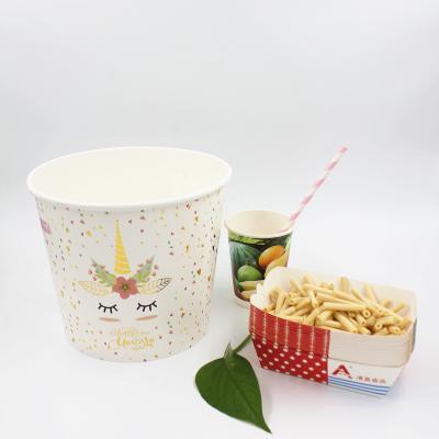 China Good Quality 85oz Disposable Popcorn Paper Cup With Foil for sale