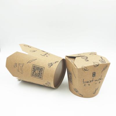 China 26oz Disposable Kraft Paper Disposable Takeout Box for sale