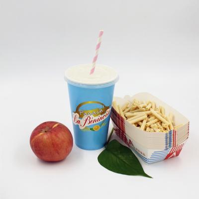 China 16oz double pe liner disposable paper cup for cold drinks for sale