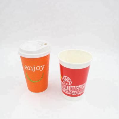 China Disposable 16oz Paper Cup For Cold Drinks Food Grade Disposable Paper Cups for sale