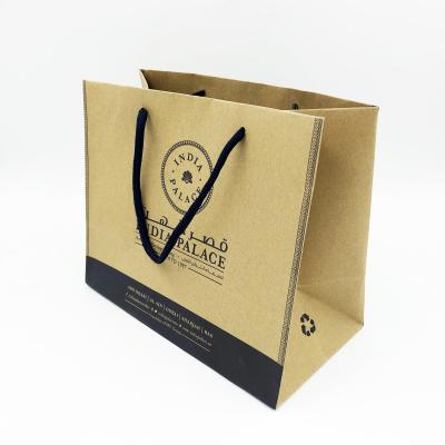 China Recyclable Customized Printing Kraft Paper Bag With Handle for sale