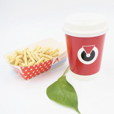 China Disposable 12oz Double Wall Style And Food Use Paper Coffee Cup for sale