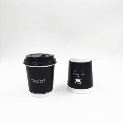 China 12oz Disposable Double Wall Paper Disposable Coffee Cups With Lids for sale