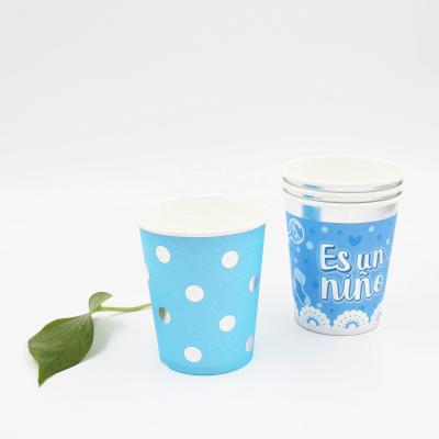 China 8oz Drink Cup Disposable Single Wall Paper Cup For Hot Drinks Paper Cup With Foil for sale