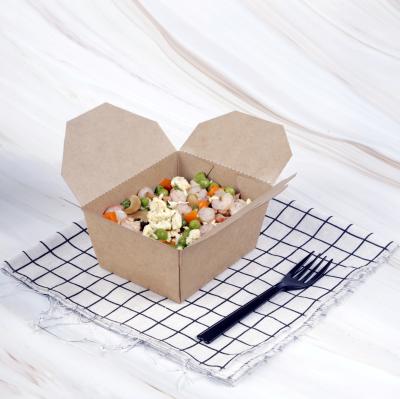 China Disposable Food Packaging 1000ml Disposable Paper Box for sale