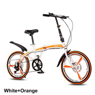 China The Magnesium Alloy Steel Frame Foldable High Carbon Bike 20 Inch. thick tires foldable bicycle 6 gears folding bike for sale