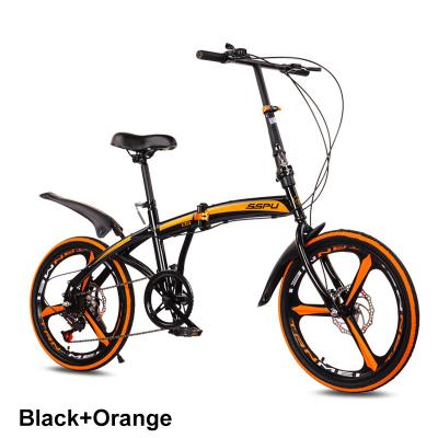 China Magnesium alloy 20 inch folding bike disc brakes double front and rear folding bicycle 6 speed foldable bicycles for sale