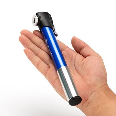 China Inflat Bike Bicycle Tire or Other Balls 120PSI Alloy Mini Handheld Inflatable High Pressure Titanium Bike Air Pump Portable Mini Bike Pump for sale