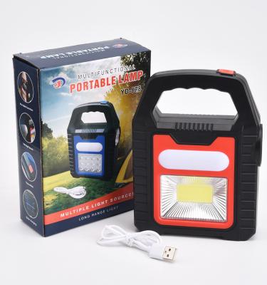 China New Powerful Portable LANDSCAPE USB Camping Blood Horse LED Light Rechargeable Solar Flood Light for sale