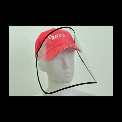 China Decorative Character Tailor Made Best Selling Cotton Hat Red With Word Peace White Fishermen's Hat (with removable face shield) for present for sale