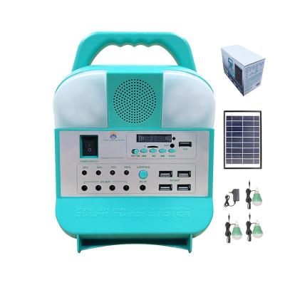 China Portable Rechargeable High Quality Solar Powered Flashlight System Power Station Generator Kits for sale