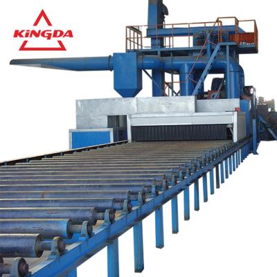 China Steel Plate Steel Sheet Steel Pipe H Beam Shot Blasting Cleaning Machine With Surface Paint And Dry for sale