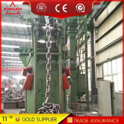 China Critical Cleaning / Residue Free Marine Anchor Chain And Offshore Mooring Chain Shot Blasting Machine for sale