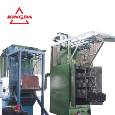 China Polishing Hanger /hook Type Electric Vehicle Frame Motorcycle Frame Shot Blasting Machine for sale