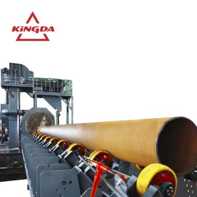 China Building Material Shops Steel Tube Pipe Surface Cleaning Shot Blasting Machine for sale