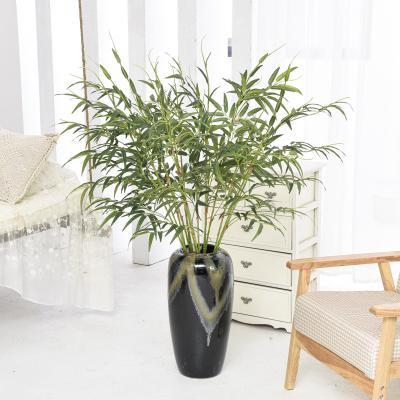 China Wholesale Nice Green Bamboo Artificial Tree 1126186 Artificial Leaves Braces Bonsai Tree Quality 139CM Long Synthetic Tree for sale