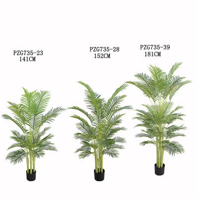 China Foreign Trade Plant Home Decoration Fuxe Indoor Palm Leaves Indoor Artificial Palm Plants Pots Home Plants Bonsai Tree Artificial for sale