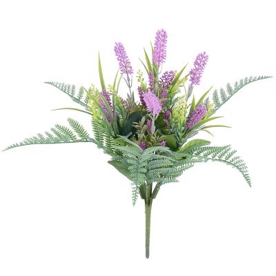 China Europe Lavender Plastic Artificial Flower Handmade Flowers Lavender For Home Decor Artificial Outdoor Flowers for sale